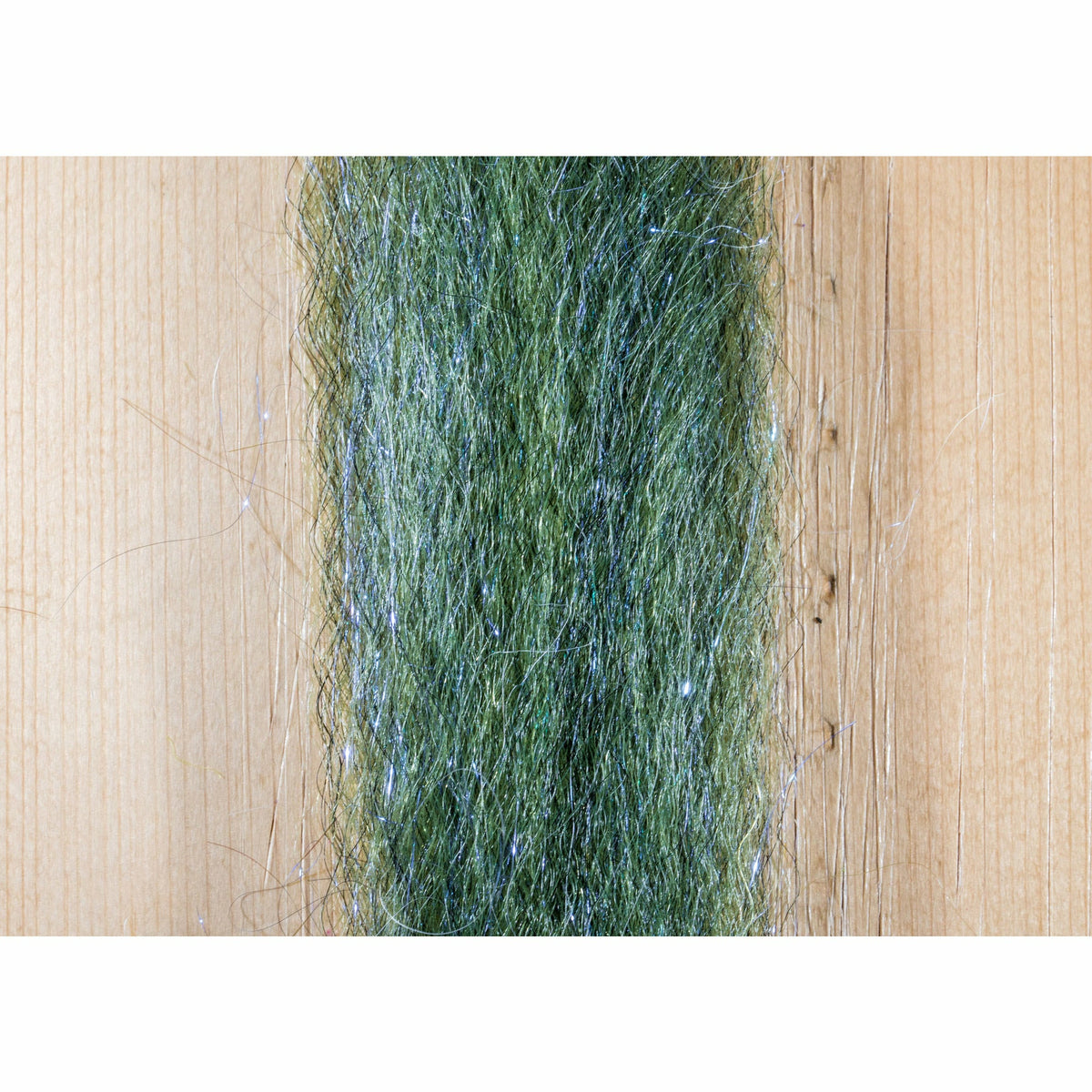 Steve Farrar UV Blend fly tying material in UV Peacock green with iridescent flash