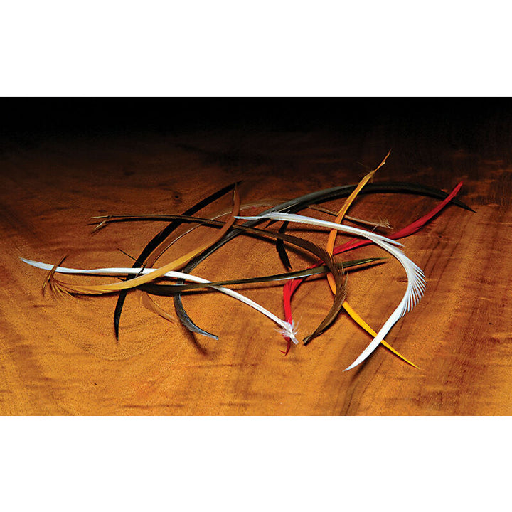 Assorted color stripped goose biots for freshwater fly tying materials