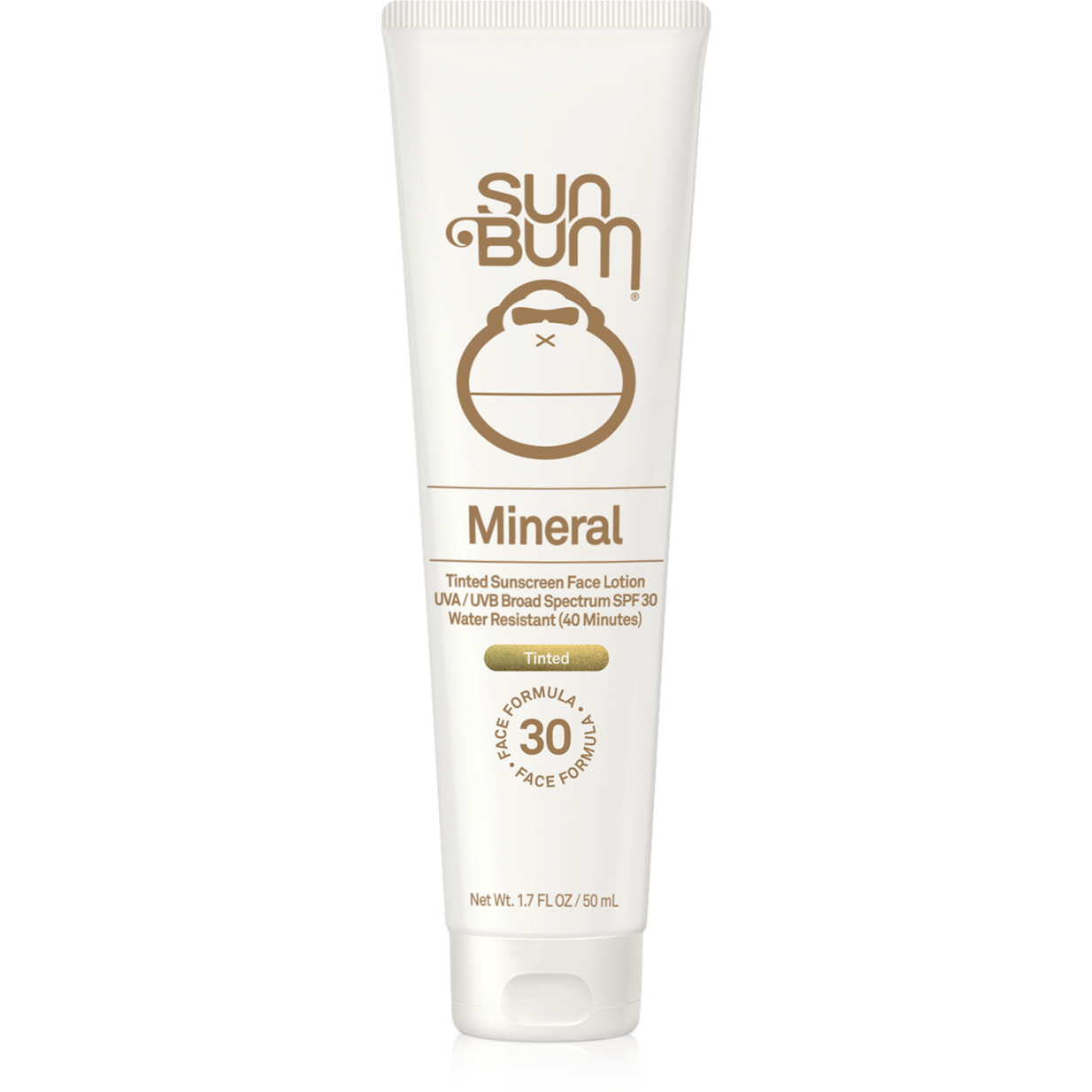 Sun Bum Mineral SPF 30 Tinted Sunscreen Face Lotion 1.7oz tube