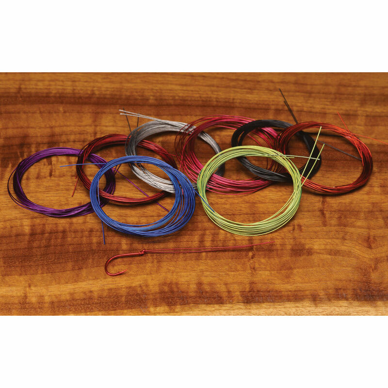 Hareline Dubbing Thin Intruder Trailer Hook Wire in assorted colors for fly tying