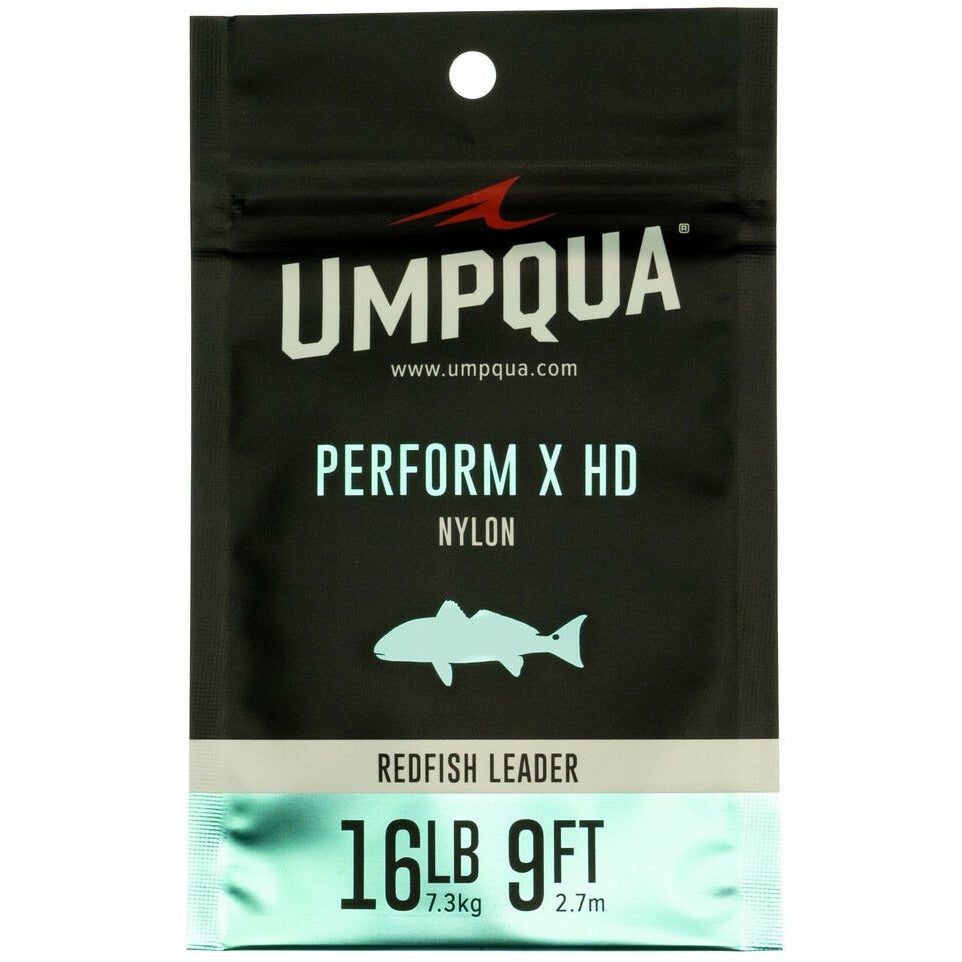 Umpqua Perform X HD Redfish Leader package, 16lb breaking strength, 9ft heavy butt section for casting big flies