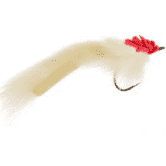 Umpqua Tuscan Bunny red and white size 3/0 fly fishing lure with soft bunny fur body