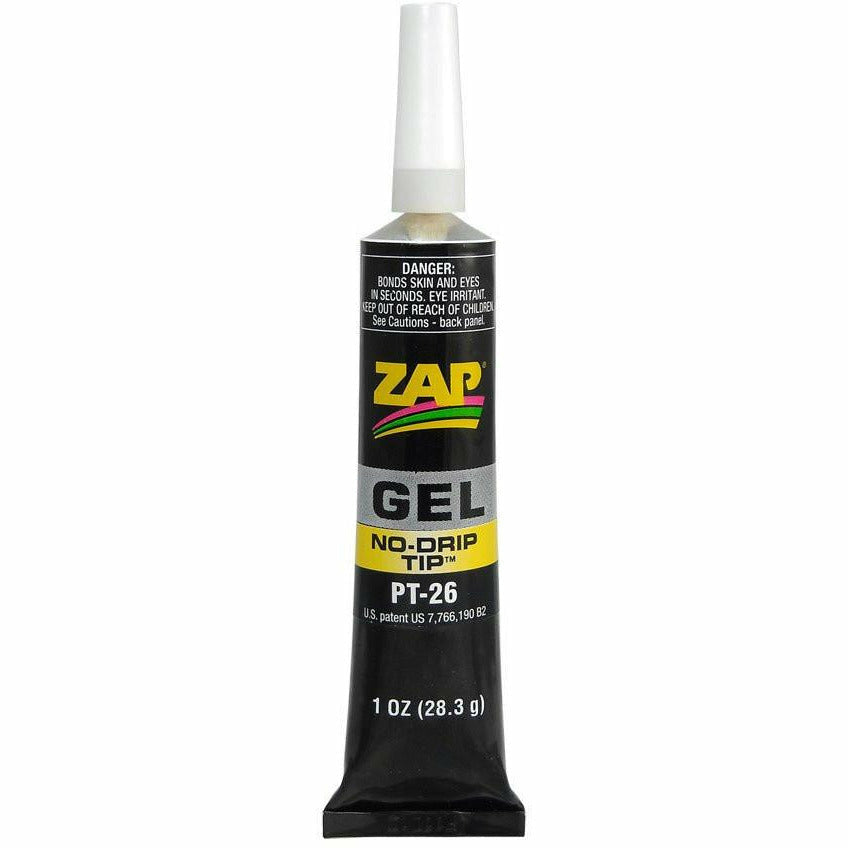 Hareline ZAP Gel adhesive tube with No-Drip Tip for fly tying and model building