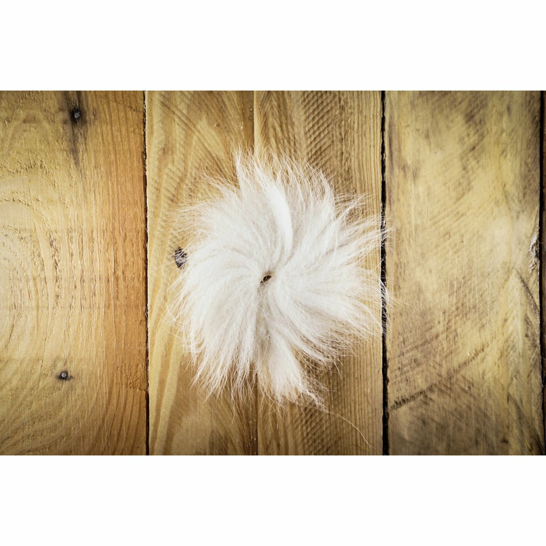 Arctic Fox Tail Hair - White