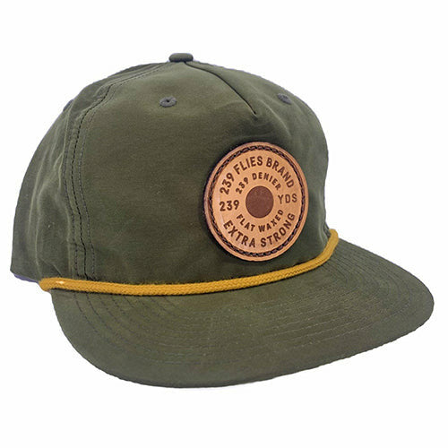 239 Pablo Escobarred Hackle Leather Extra Strong Patch Hat - Olive