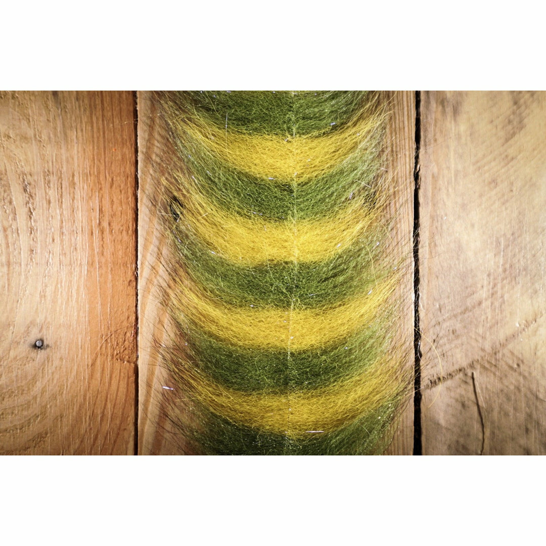 EP Sommerlatte's Grizzley Foxy Brush 3" - Olive & Yellow