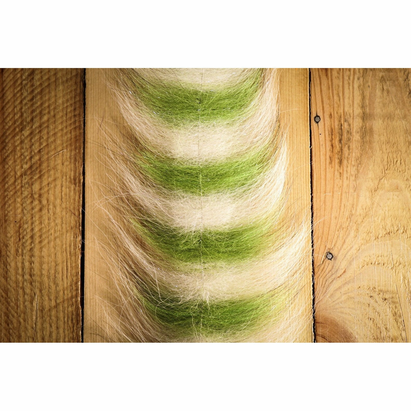 EP Sommerlatte's Grizzley Foxy Brush 3" - Chartreuse & White